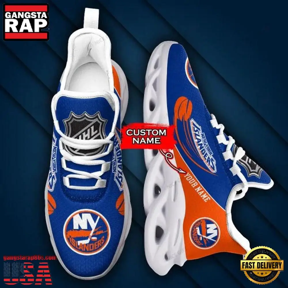 NHL Custom Name New York Islanders Team Sport Max Soul Shoes