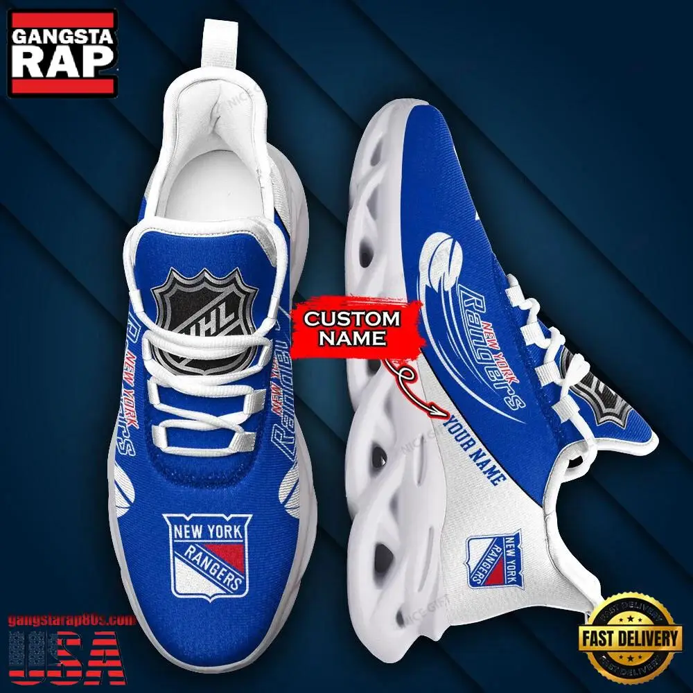 NHL Custom Name New York Rangers Team Sport Max Soul Shoes NHL Custom Name New York Rangers Team Sport Max Soul Shoes - Image 1