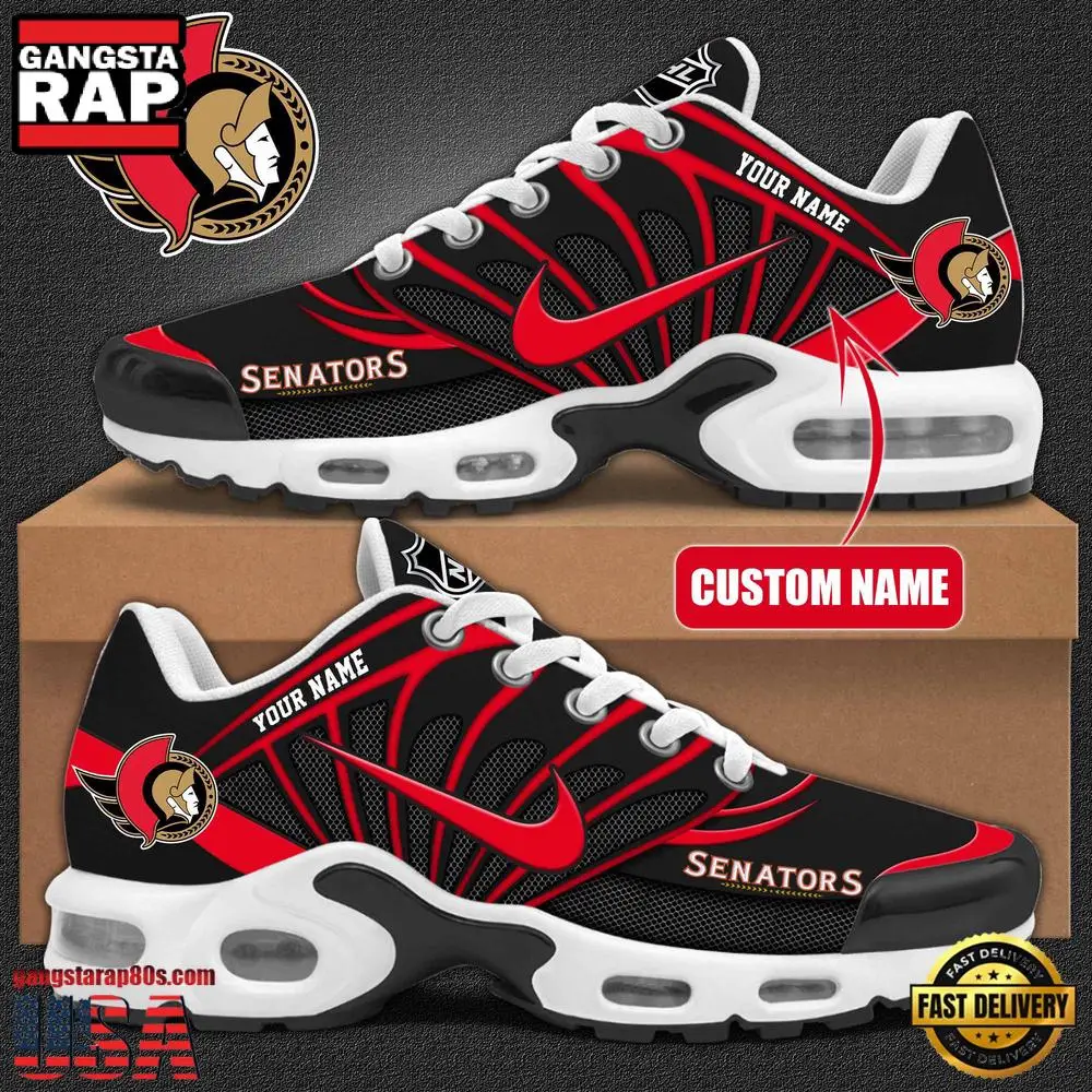NHL Custom Name Ottawa Senators New Design Air Max Plus Shoes Running Sneakers