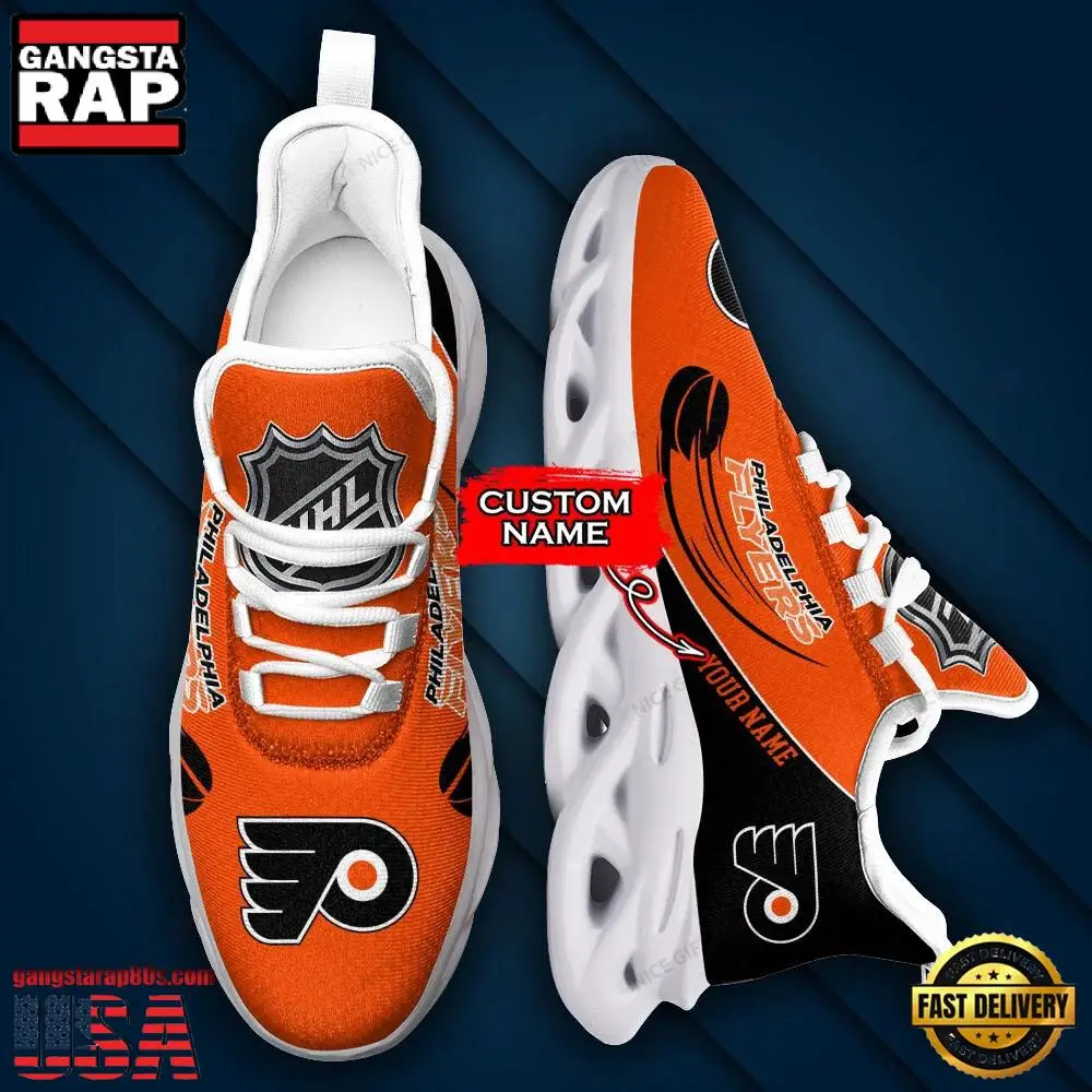 NHL Custom Name Philadelphia Flyers Team Sport Max Soul Shoes