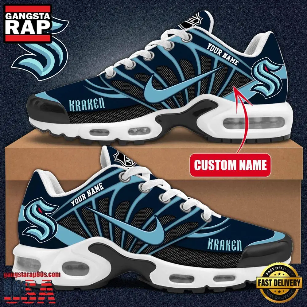 NHL Custom Name Seattle Kraken New Design Air Max Plus Shoes Running Sneakers