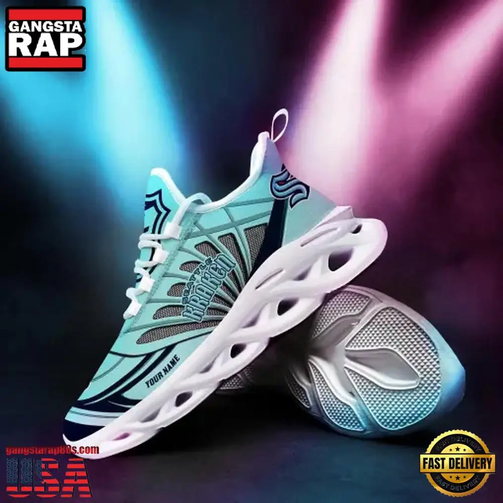NHL Custom Name Seattle Kraken Team Logo Design Max Soul Shoes Running Sneakers