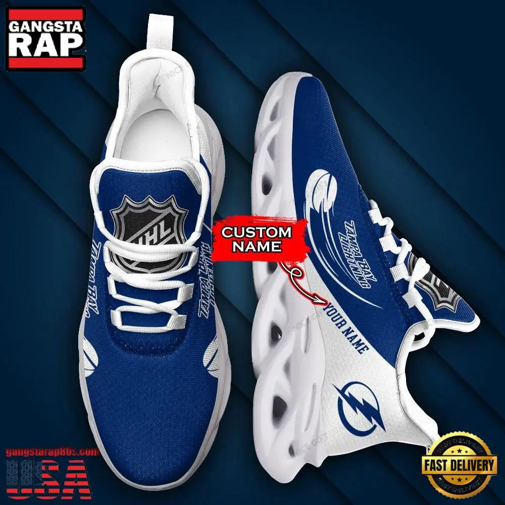 NHL Custom Name Tampa Bay Lightning Team Sport Max Soul Shoes