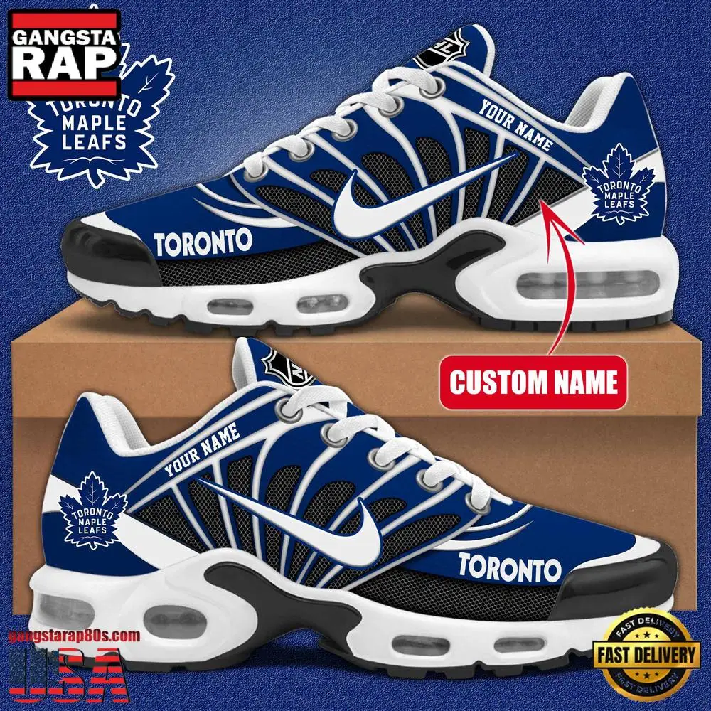 NHL Custom Name Toronto Maple Leafs New Design Air Max Plus Shoes Running Sneakers NHL Custom Name Toronto Maple Leafs New Design Air Max Plus Shoes Running Sneakers - Image 1