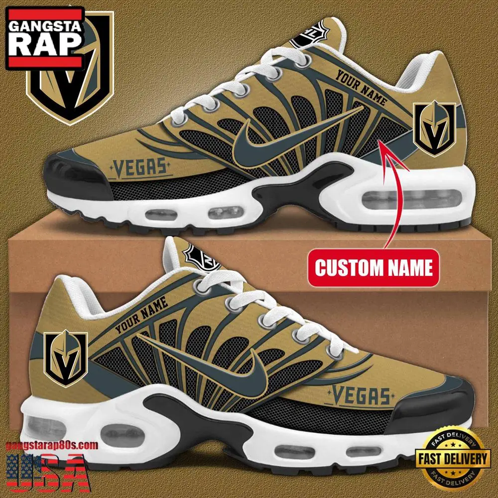 NHL Custom Name Vegas Golden Knights New Design Air Max Plus Shoes Running Sneakers