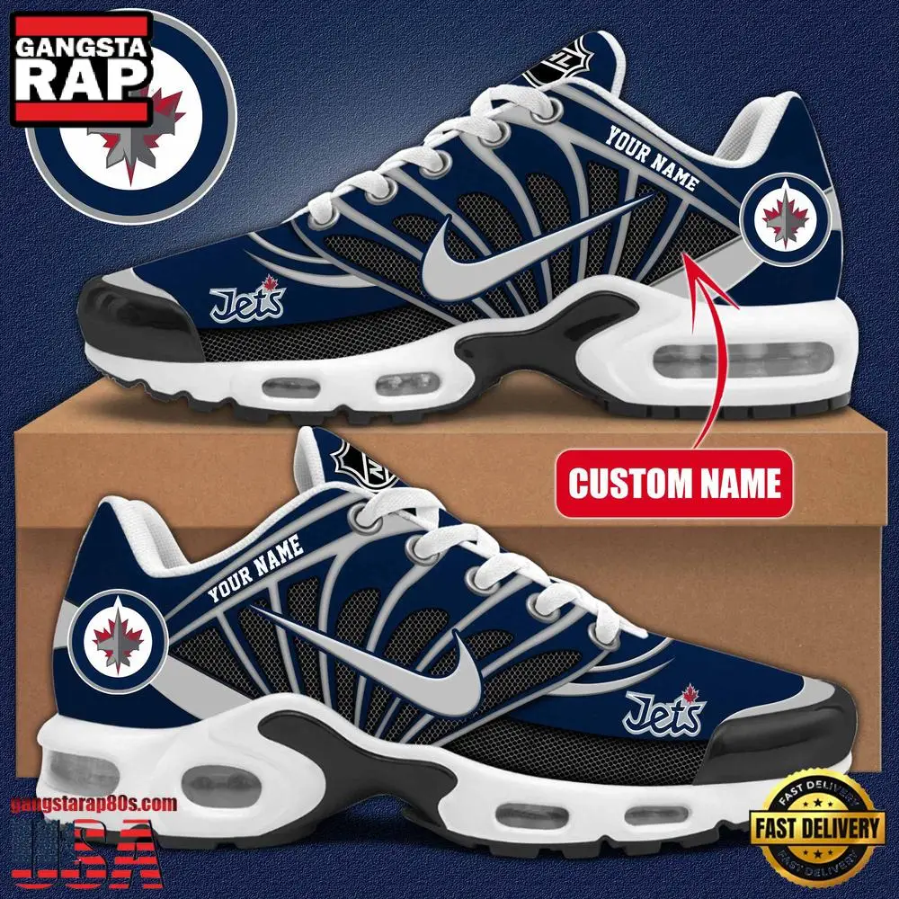 NHL Custom Name Winnipeg Jets New Design Air Max Plus Shoes Running Sneakers
