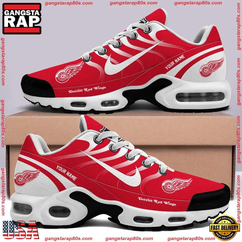 NHL Detroit Red Wings Glory never sleeps Custom Name Air Max Plus Shoes Running Sneakers