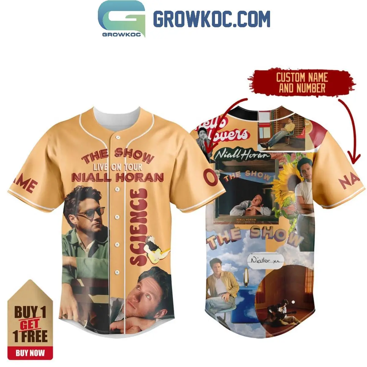 Niall Horan The Show Live On Tour Science Personalized Baseball Jersey