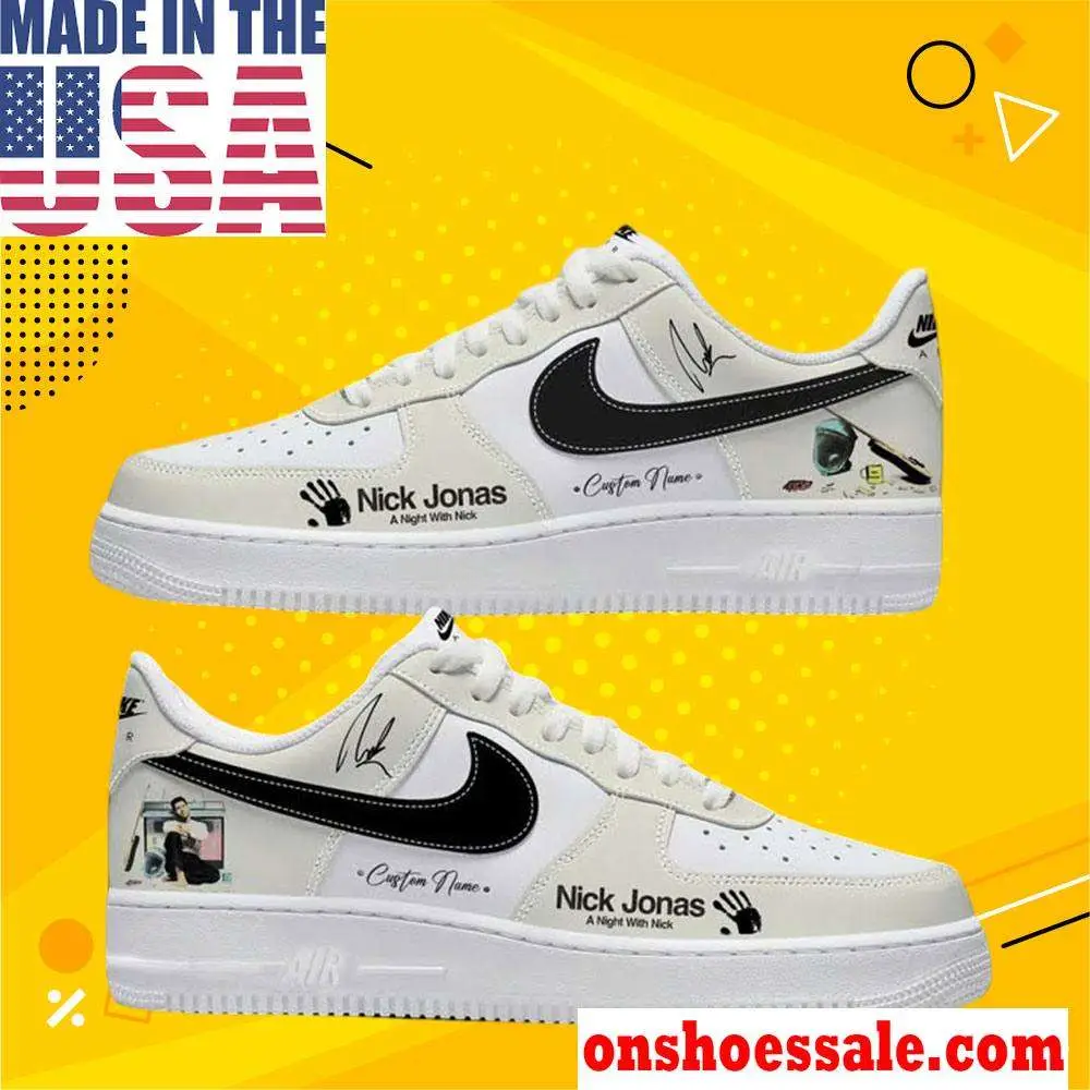 Nick Jonas A Night With Nick Custom Air Force 1 Sneakers, Gift For Fans - Best Gift Shoes