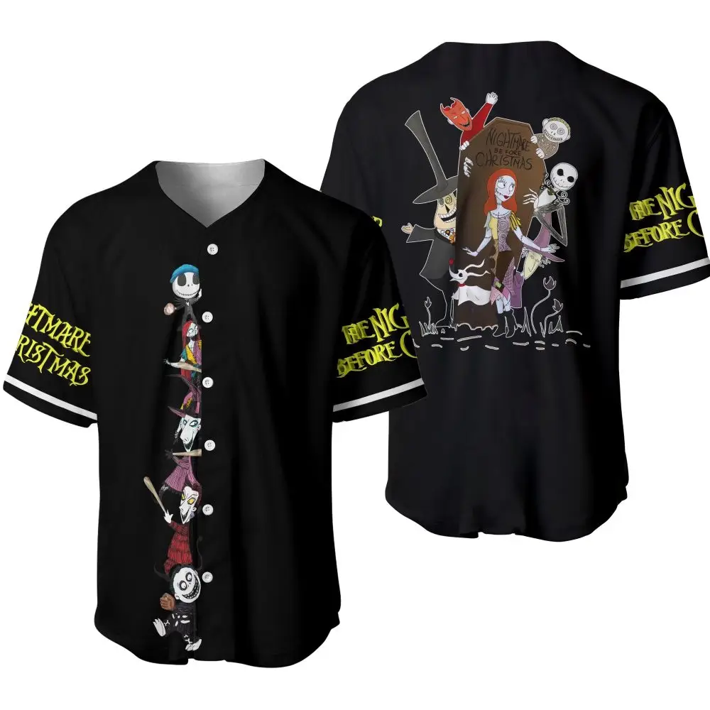 Nightmare Before Christmas Baseball Jersey – Unique Halloween & Christmas Fashion