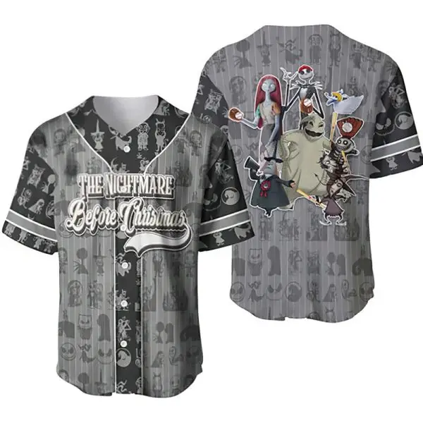 Nightmare Before Christmas Baseball Jersey – Unique Unisex Design For Fans – Perfect Gift!
