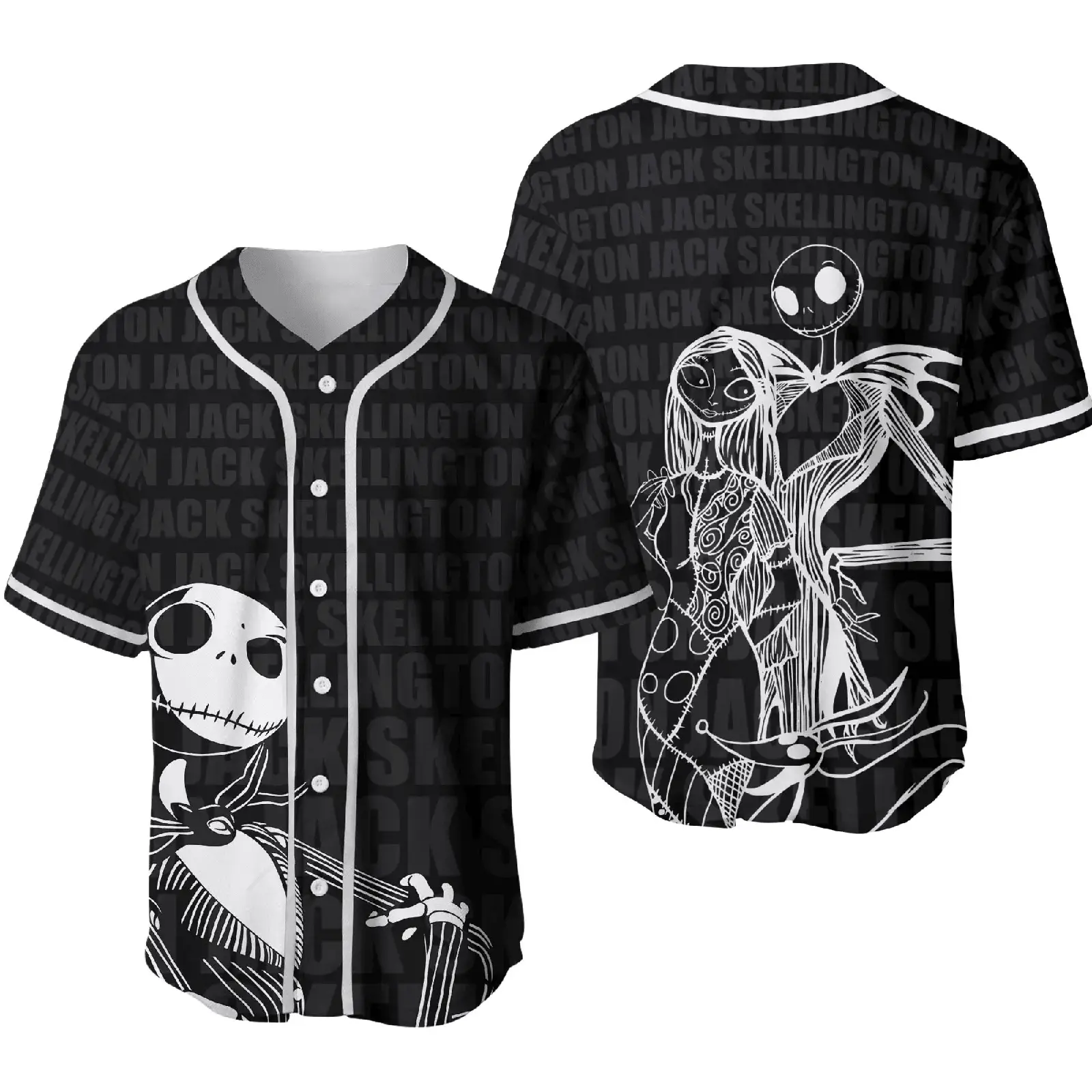 Nightmare Before Christmas Jack Skellington Baseball Jersey – Unisex Halloween Shirt - Tazila