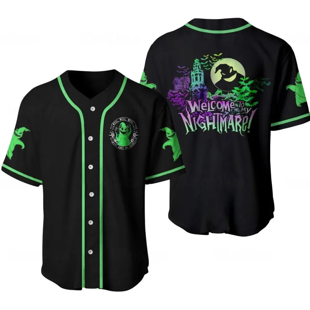 Nightmare-Inspired Baseball Jersey - Bold Black & Neon Green Design - Perfect For Fans & Collectors!