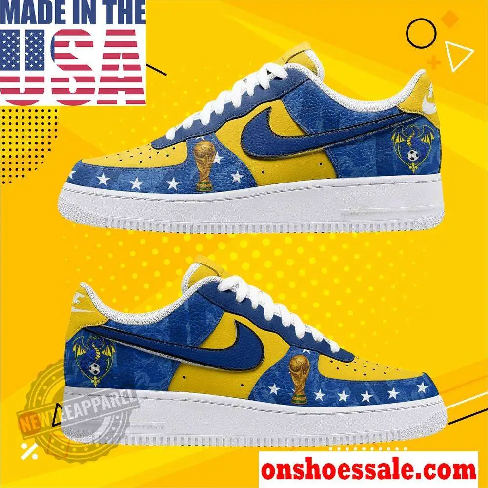 Nike Air Force 1 Bosnia And Herzegovina Football Edition, Gift For Fans - Best Gift Shoes