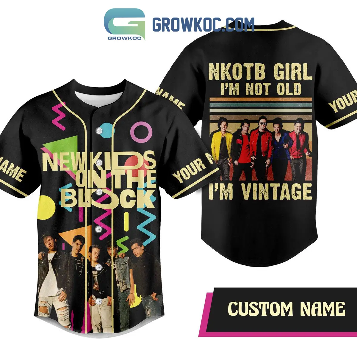 NKOTB Girl I'm Not Old I'm Vintage Personalized Baseball Jersey