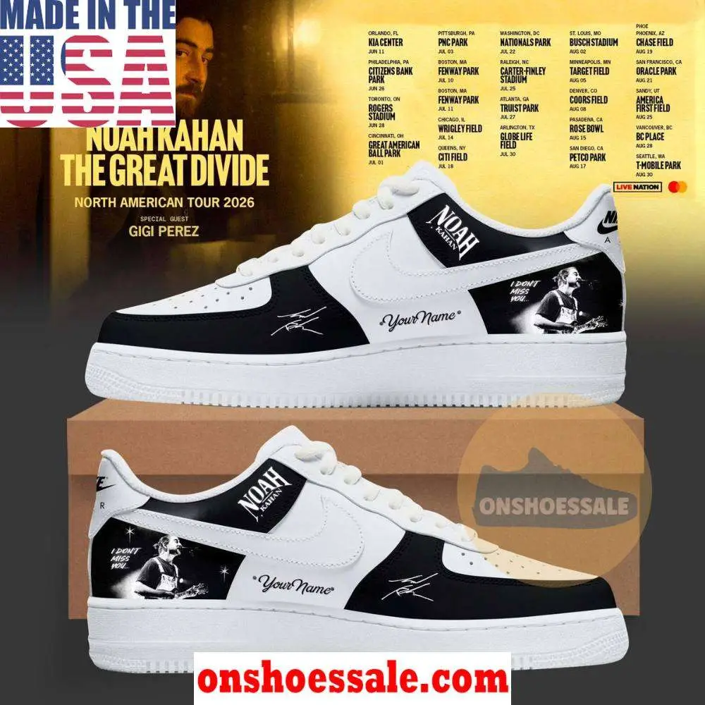 Noah Kahan The Great Divide Tour 2026 Air Force 1 Shoes, Gift For Fans - Best Gift Shoes
