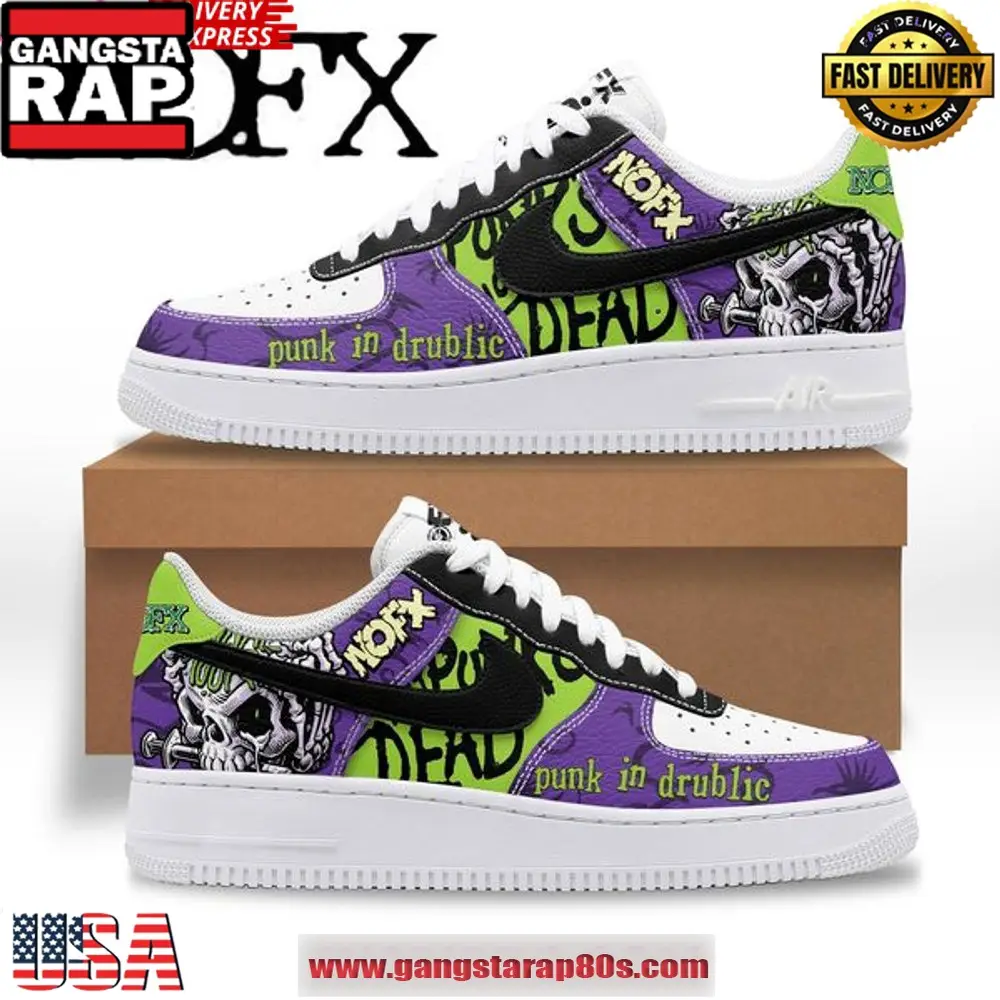 NOFX Band Limited Edition Air Force 1 Sneakers Shoes NOFX Band Limited Edition Air Force 1 Sneakers Shoes - Image 1
