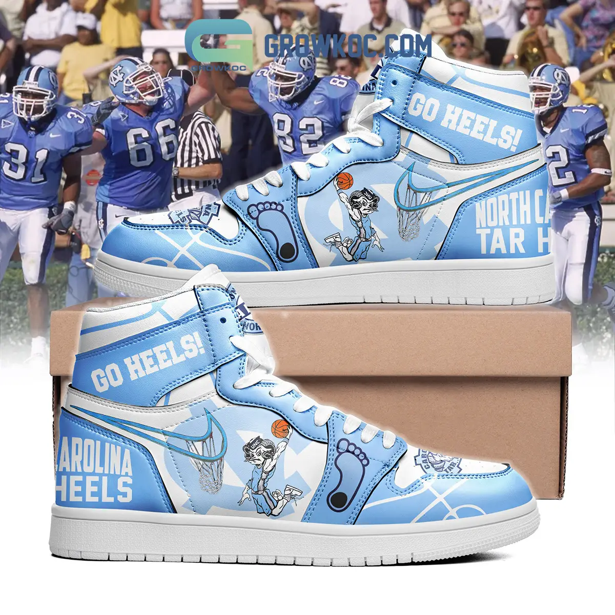 North Carolina Tar Heels Basketball Go Heels Air Jordan 1 Shoes