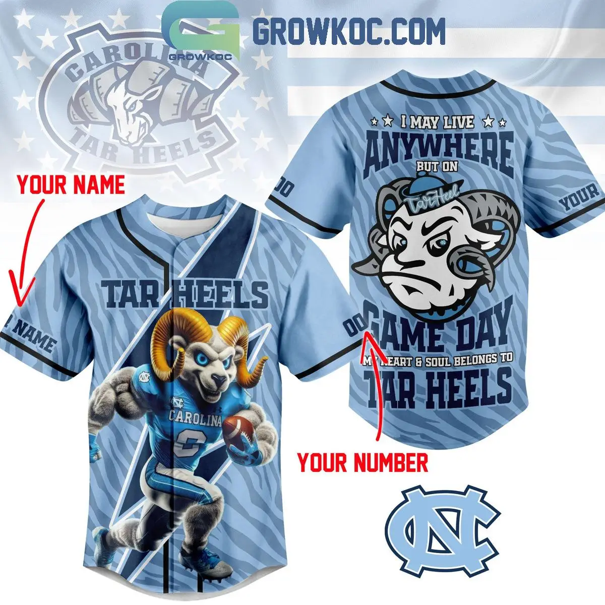 North Carolina Tar Heels My Hearts & Soul Belongs To Tar Heels Jersey