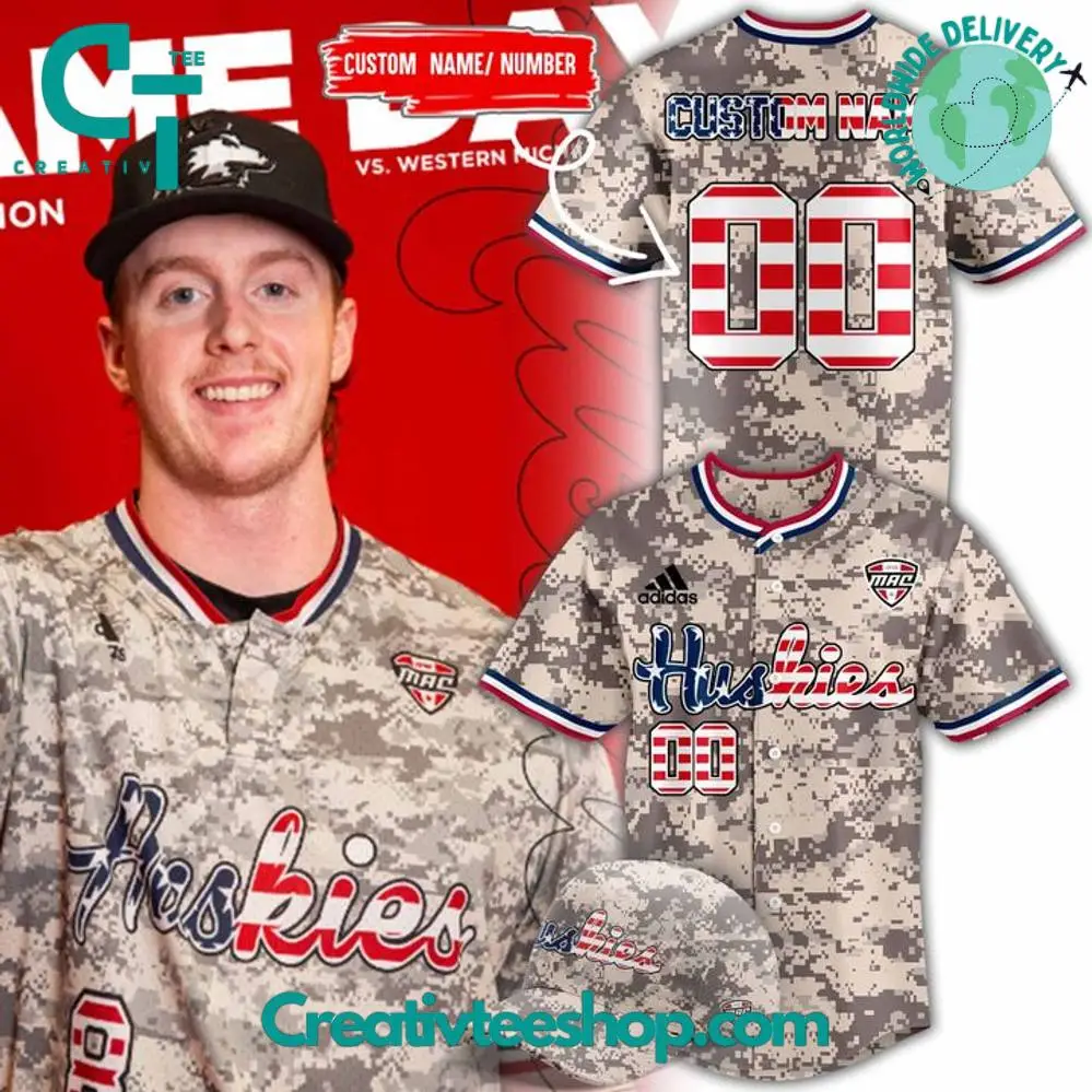 Northern Illinois Huskies Special Camo Baseball Jersey