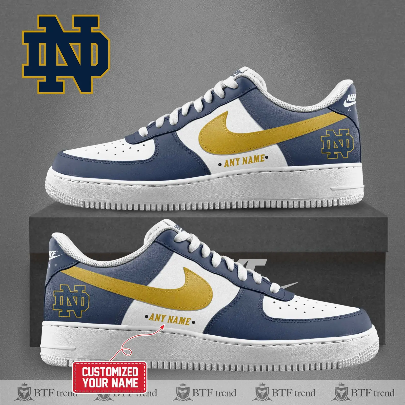 Notre Dame Fighting Irish 2024 New Air Force 1 SNEAKER