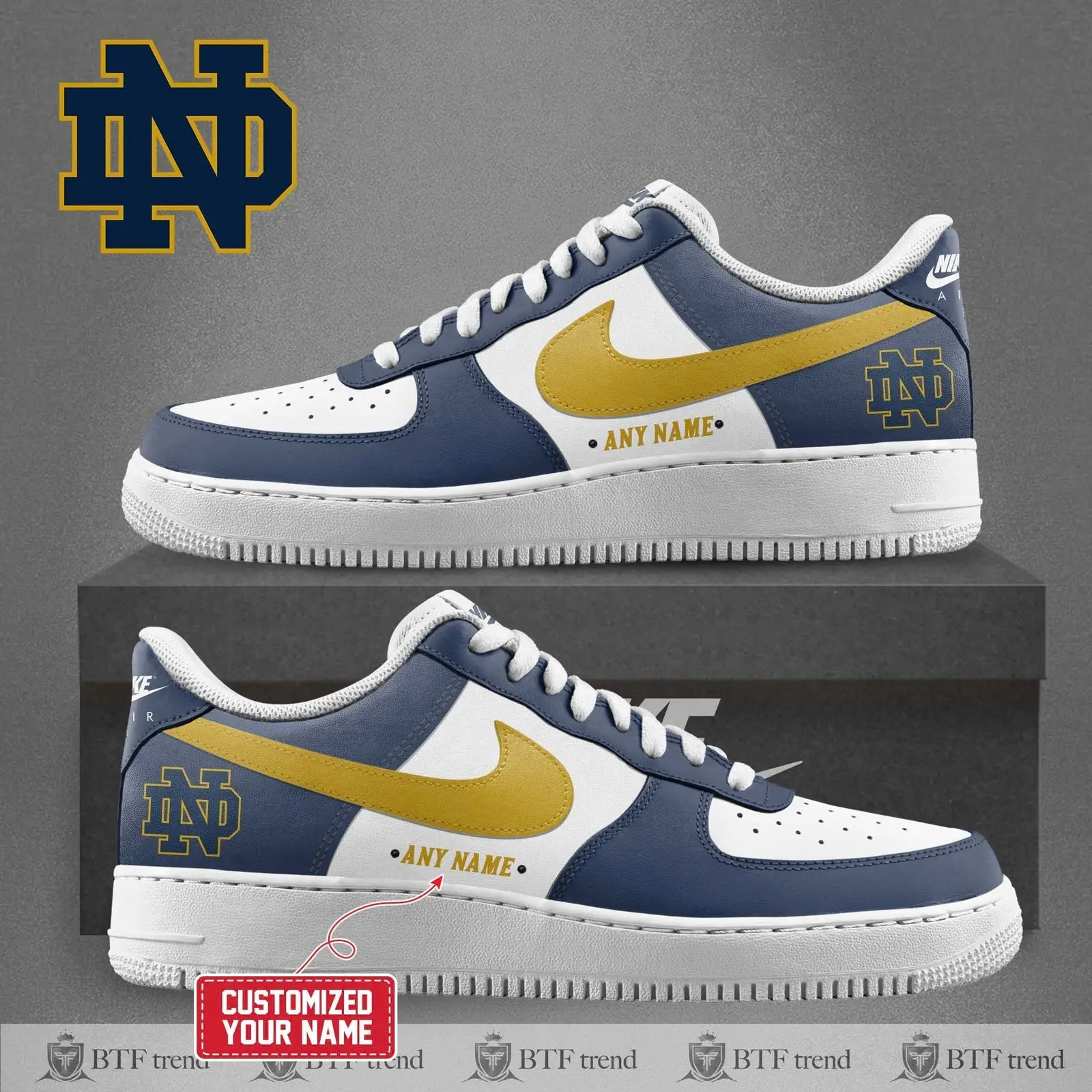 Notre Dame Fighting Irish 2025 New Air Force 1 SNEAKER