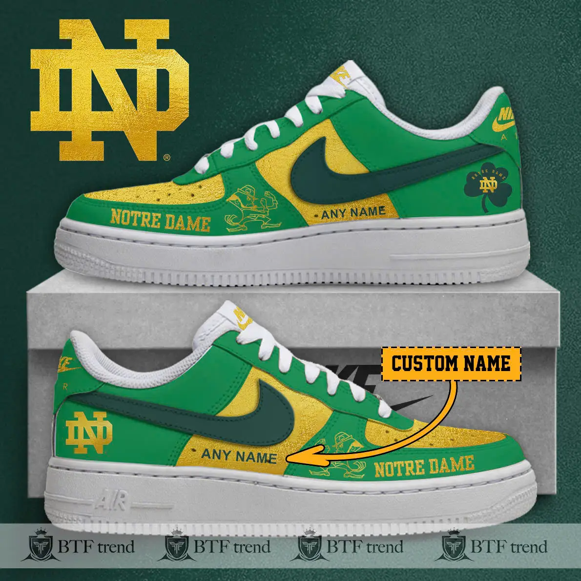 Notre Dame Fighting Irish 2025 New Air Force 1 SNEAKER