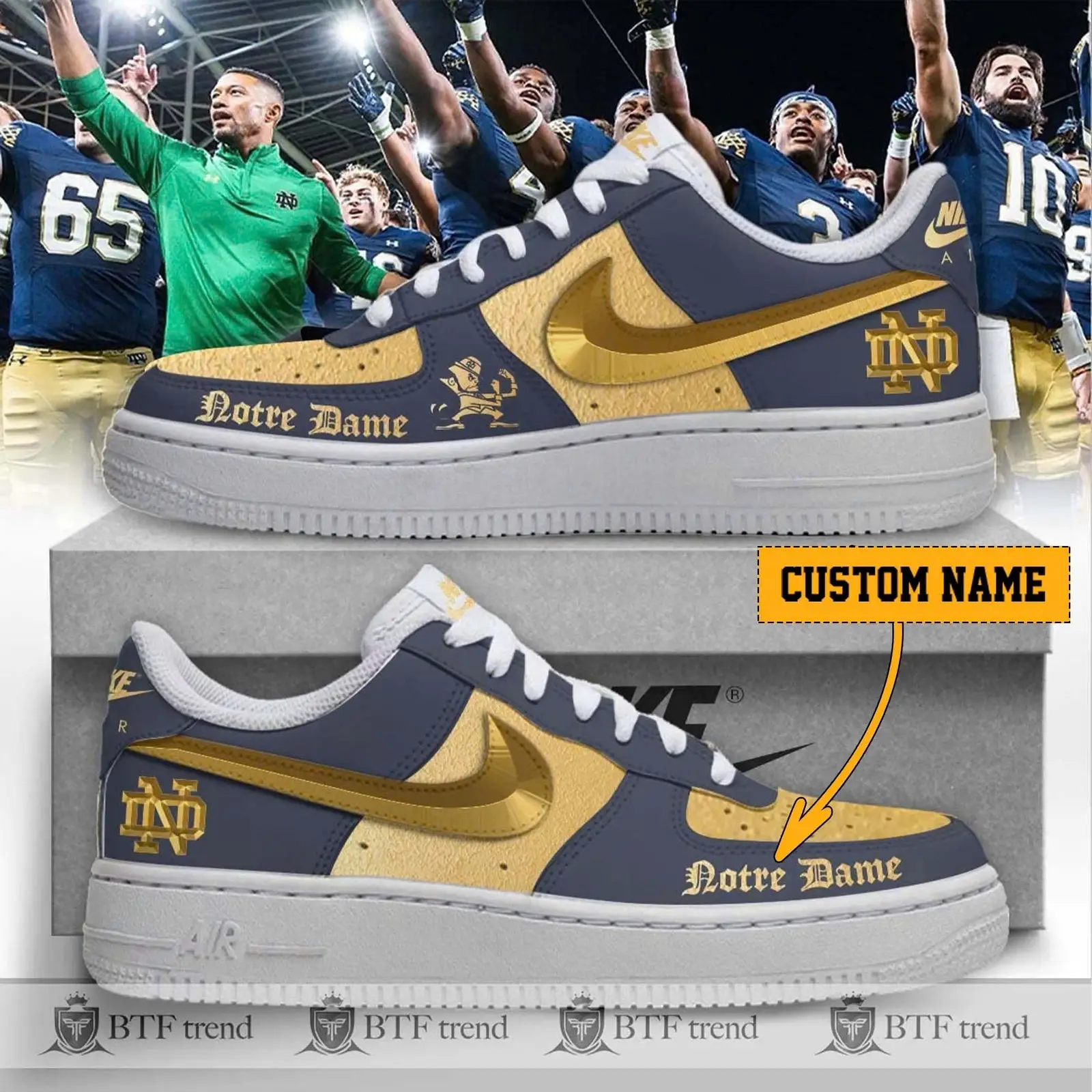 Notre Dame Fighting Irish 2025 Shamrock Series Air Force 1 SNEAKER