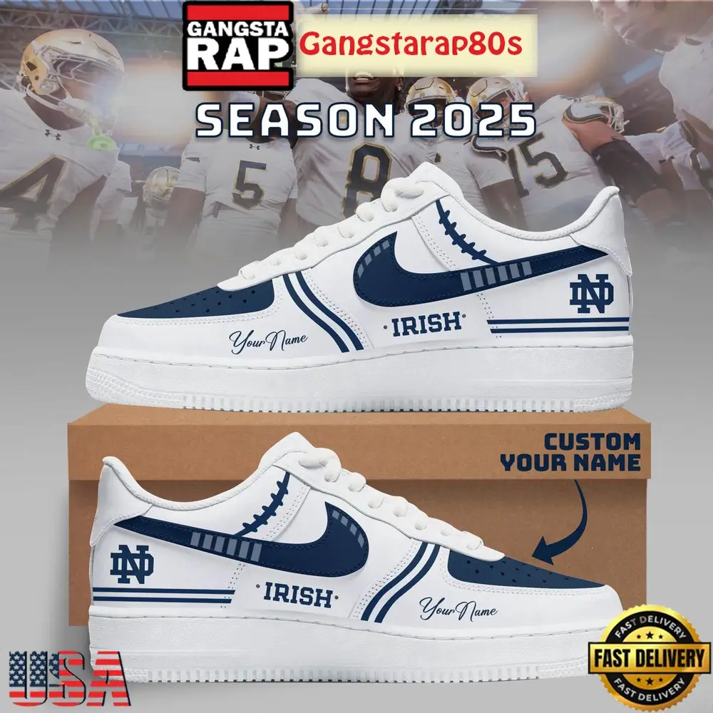 Notre Dame Fighting Irish Football New Season 2025 Special Custom Air Force 1 Sneakers Shoes Notre Dame Fighting Irish Football New Season 2025 Special Custom Air Force 1 Sneakers Shoes - Image 1