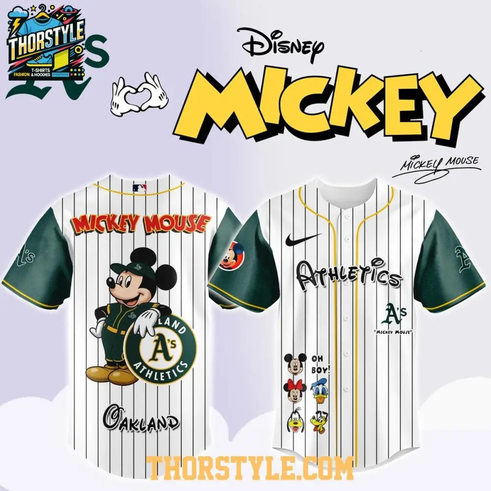 Oakland Athletics Mickey Mouse Game Night Oh Boy 2025 Baseball Jersey