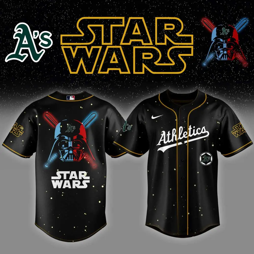 Oakland Athletics Mlb X Starwars Custom Baseball Jersey