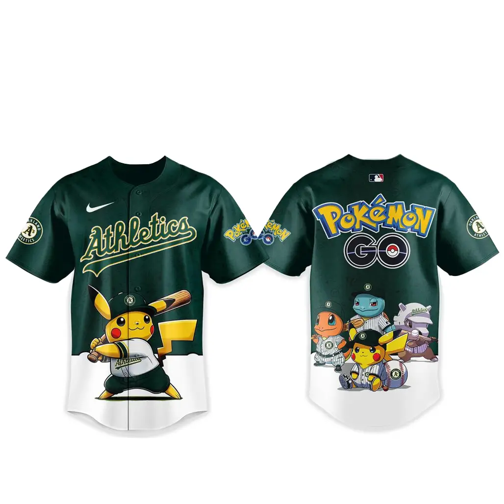 Oakland Athletics Pokemon Go Night 2026 Game Baseball Jersey - Tazila