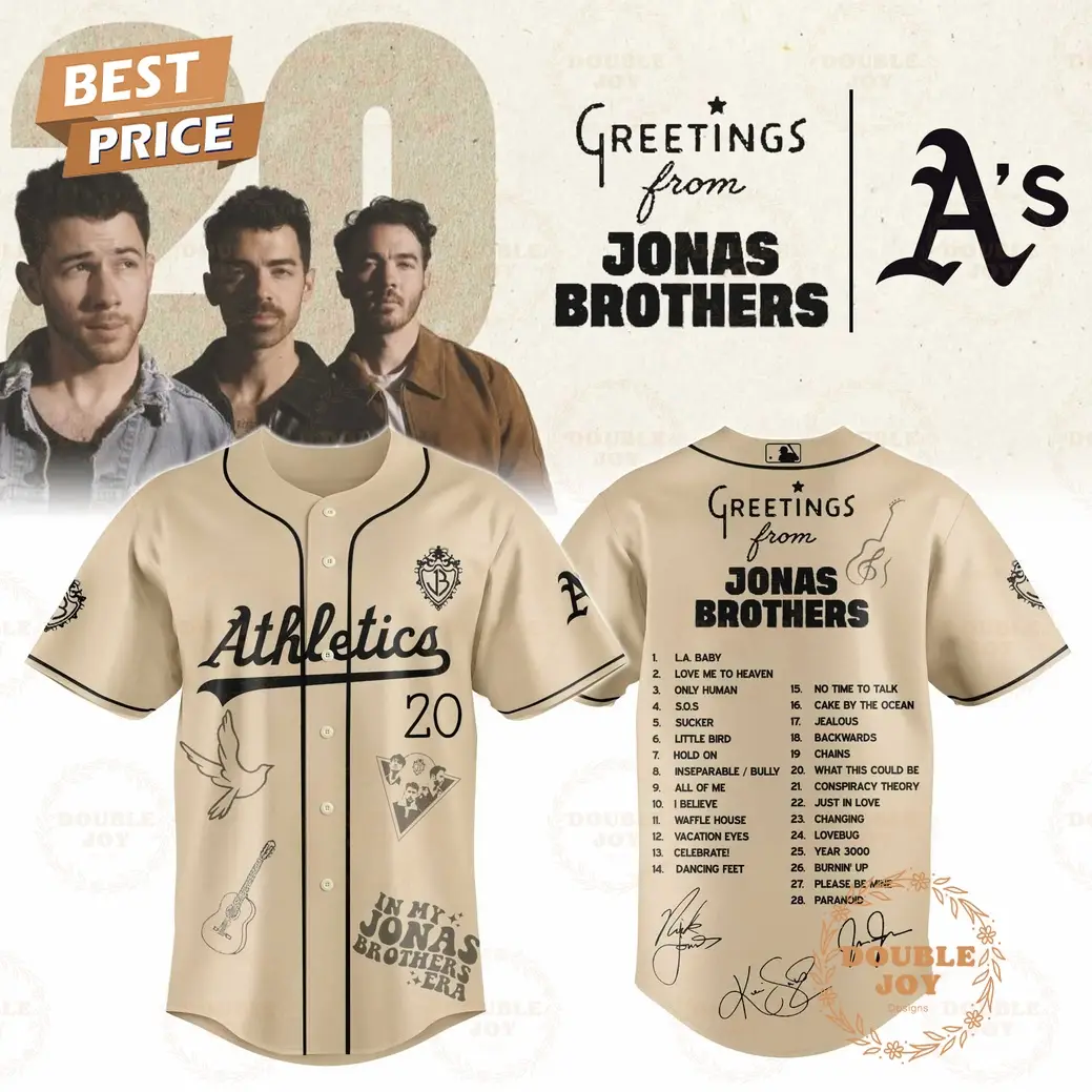 Oakland Athletics x Greetings From Jonas Brothers Begie Baseball Jersey