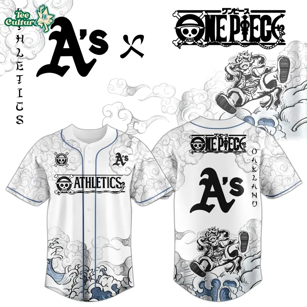 Oakland Athletics x One Piece Jersey 2026 Luffy Gear 5