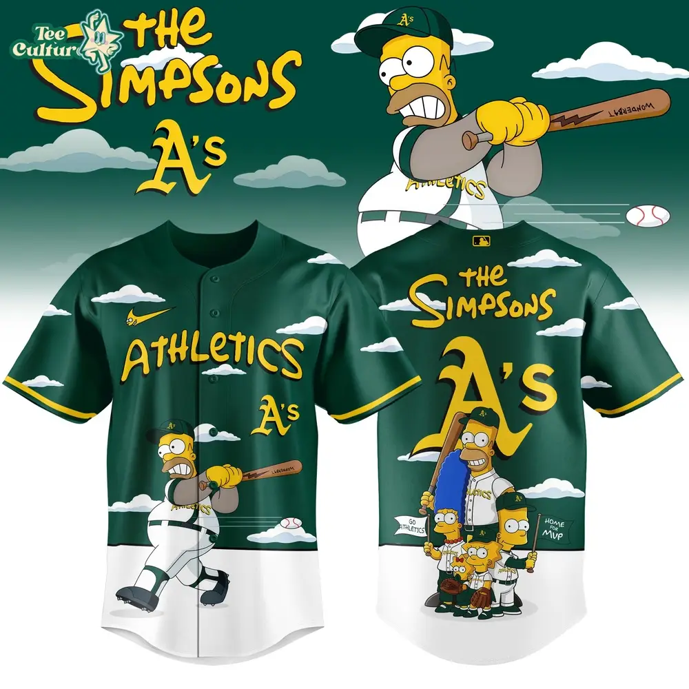 Oakland Athletics x The Simpsons 2026 Limited Edition Baseball Jersey