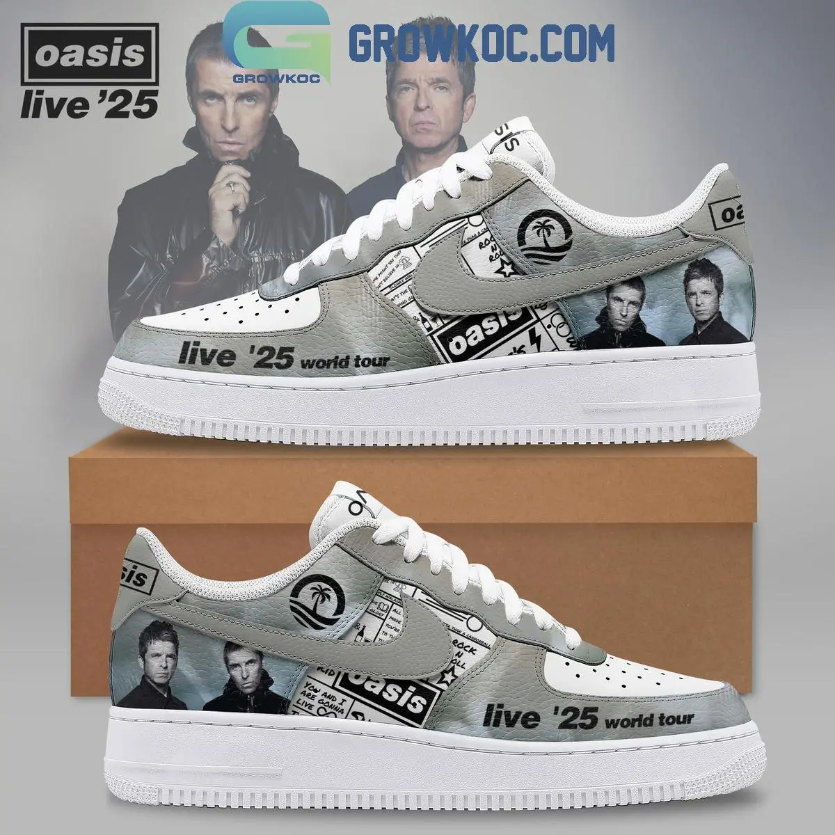 Oasis Live World Tour 2025 Air Force 1 Shoes