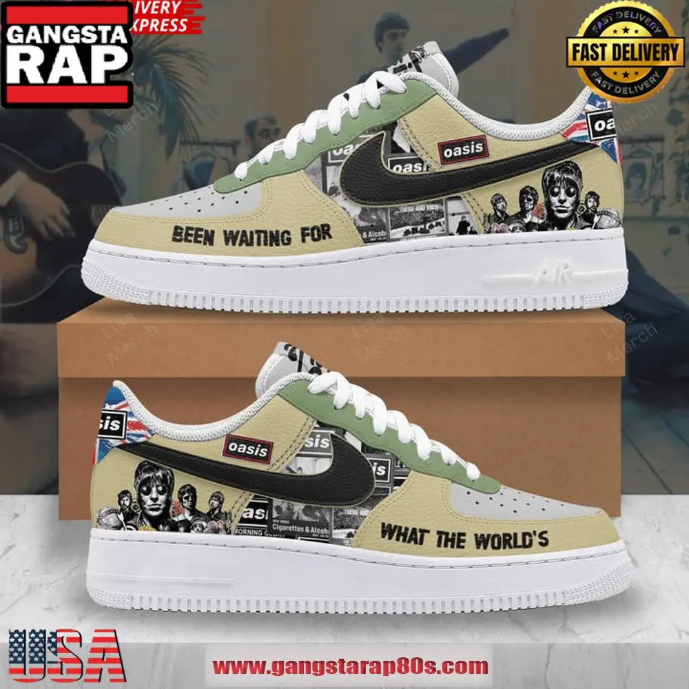Oasis Rock Band Limited Edition Air Force 1 Sneakers Shoes