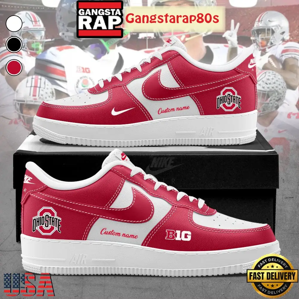 Ohio State Buckeyes New Season 2026 Custom Air Force 1 Sneakers Shoes Ohio State Buckeyes New Season 2026 Custom Air Force 1 Sneakers Shoes - Image 1