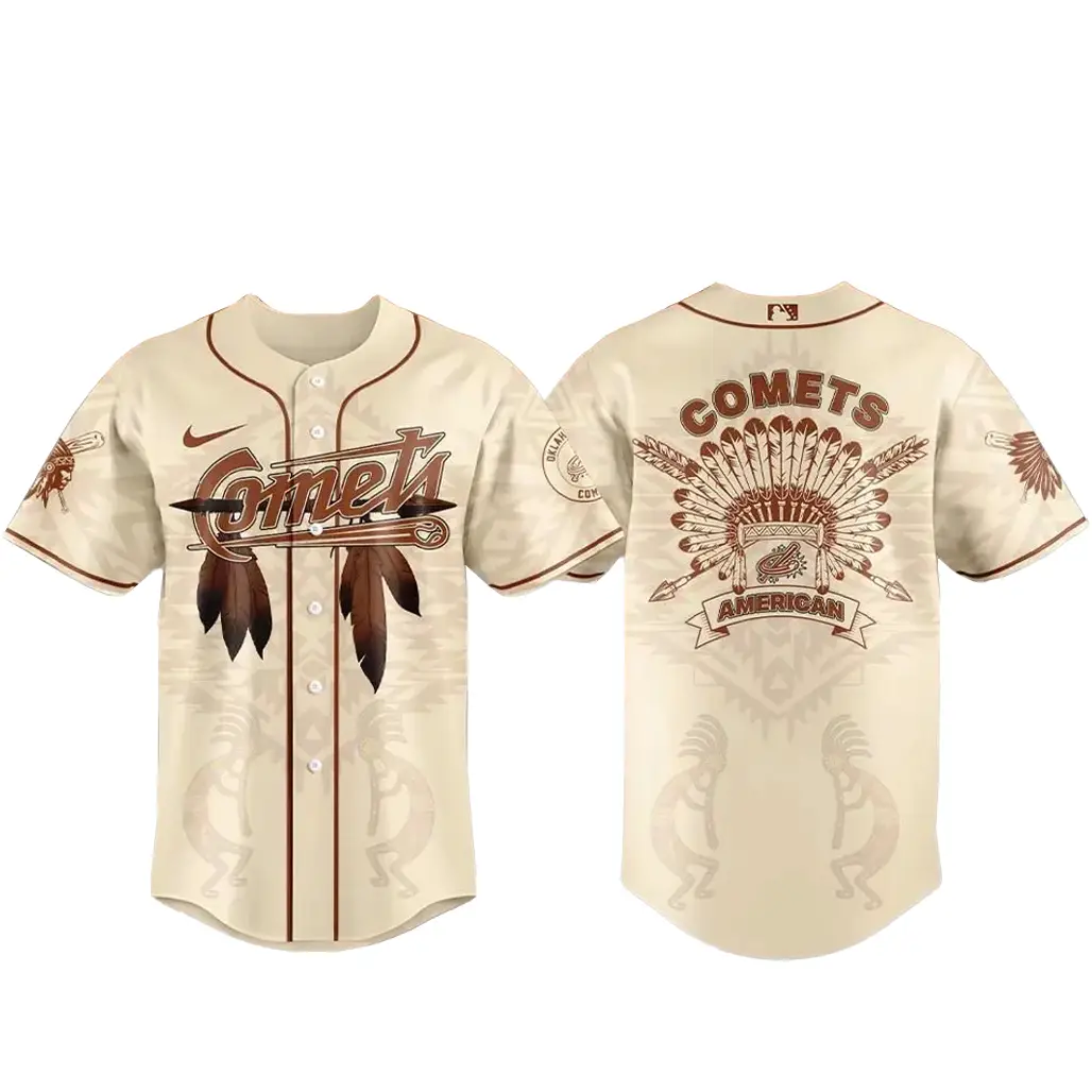 Oklahoma City Comets Celebrating Native American Heritage Month Baseball Jersey - Tazila