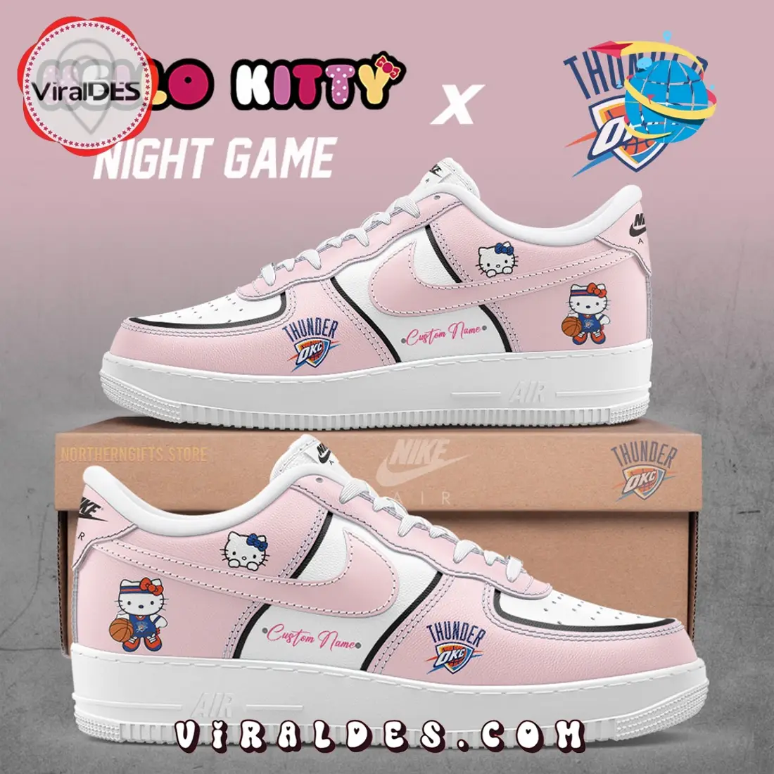 Oklahoma City Thunder x Hello Kitty Night Game Air Force 1