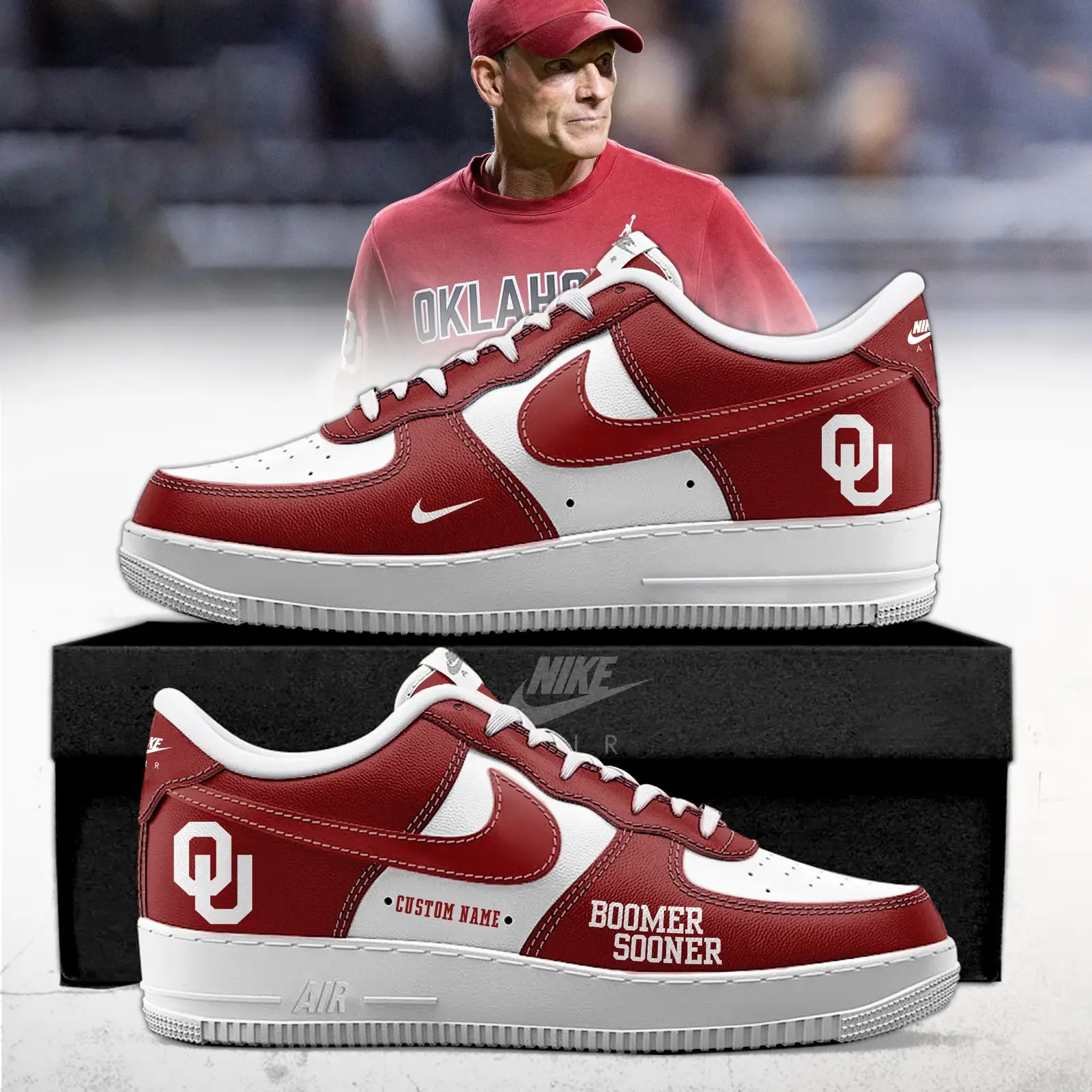 Oklahoma Sooners 2025 Special Edition Air Force 1 Sneakers | SD34