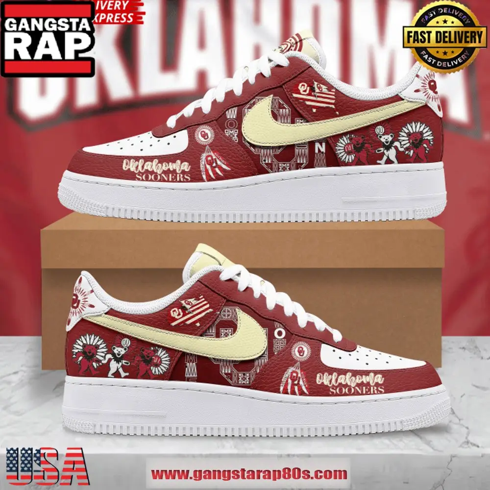 Oklahoma Sooners Spirit Limited Edition Air Force 1 Running Sneakers Shoes