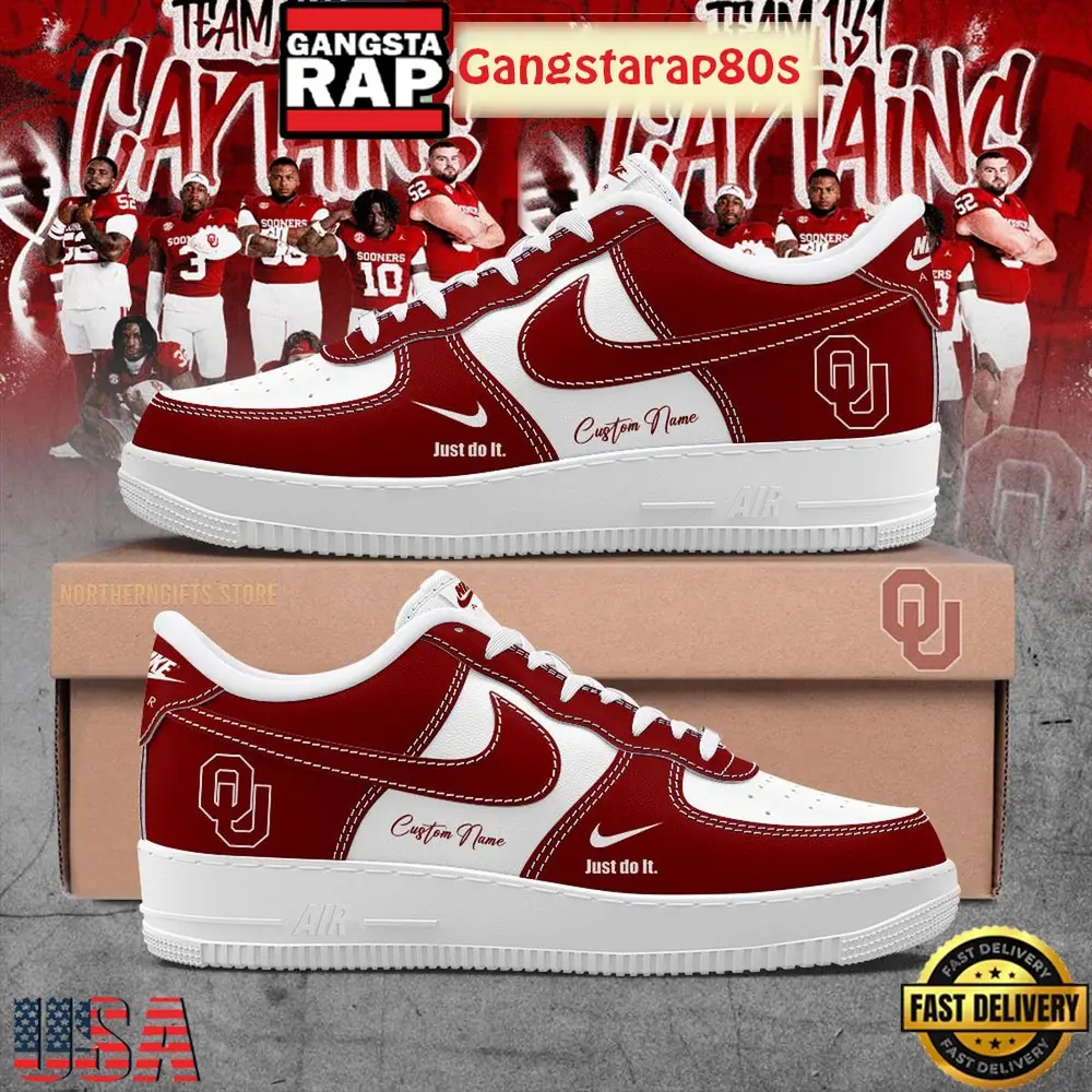 Oklahoma Sooners Welcome The New Season 2025 Custom Air Force 1 Shoes Running Sneakers Oklahoma Sooners Welcome The New Season 2025 Custom Air Force 1 Shoes Running Sneakers - Image 1