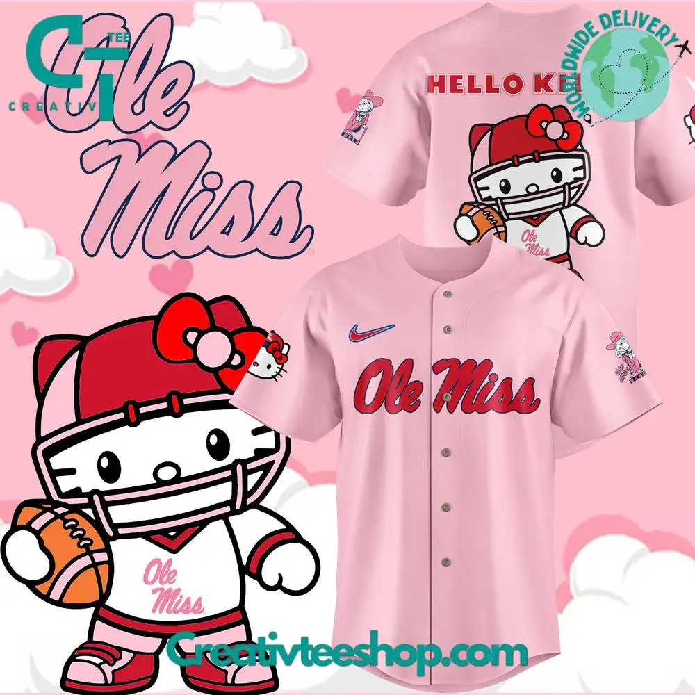 Ole Miss Rebels Football X Hello Kitty Pink Jersey