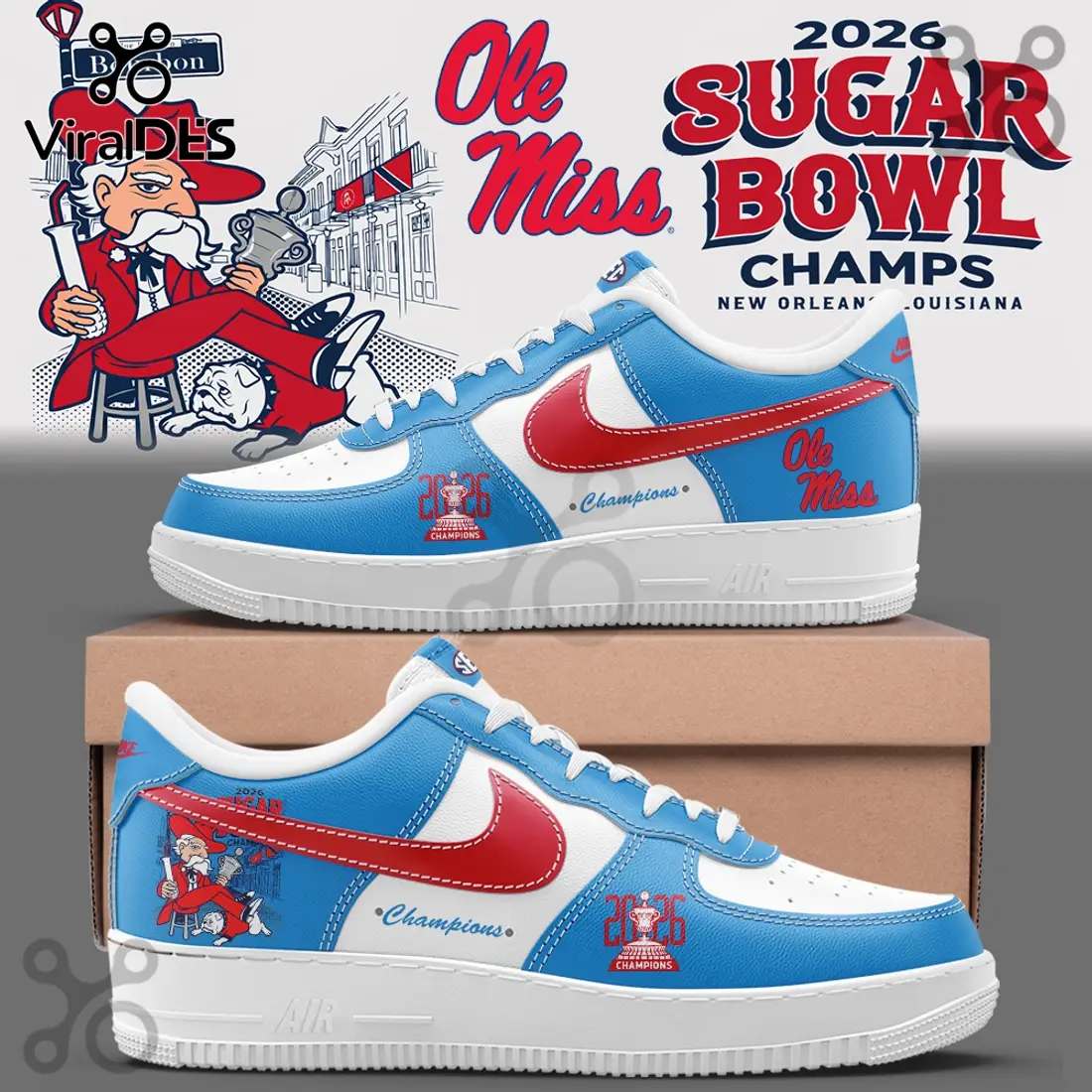 Ole Miss Rebels Sugar Bowl Champions 2026 Air Force 1