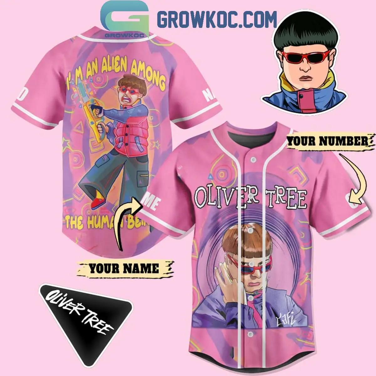 Oliver Tree I'm An Alien Among The Human Personalized Baseball Jersey
