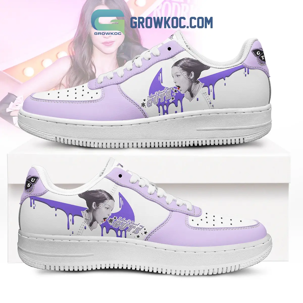 Olivia Rodrigo I Don't Trust My Guts Air Force 1 Shoes Olivia Rodrigo I Don't Trust My Guts Air Force 1 Shoes - Image 1