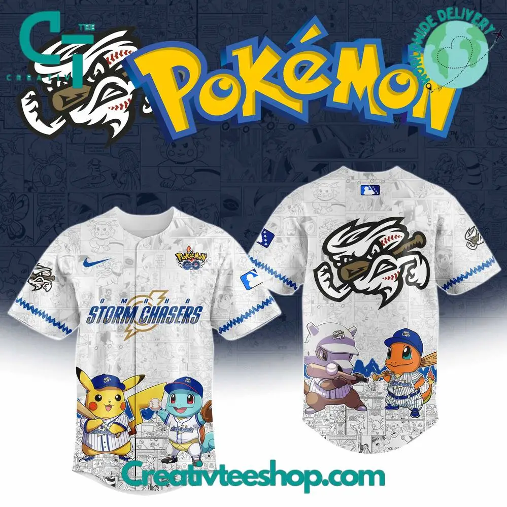 Omaha Storm Chasers X Pokemon Go Special Baseball Jersey