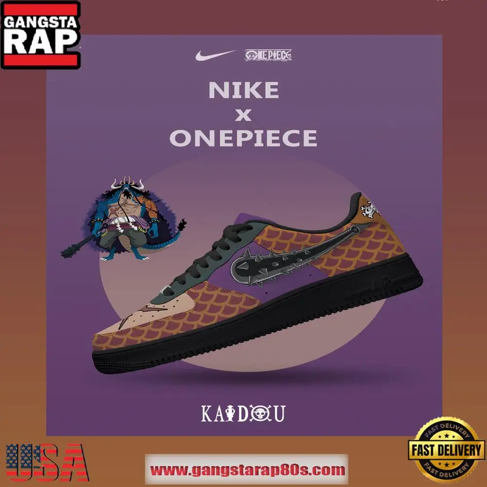 One Piece Kaidou Nike Air Force 1 Sneakers Fan Shoes One Piece Kaidou Nike Air Force 1 Sneakers Fan Shoes - Image 1