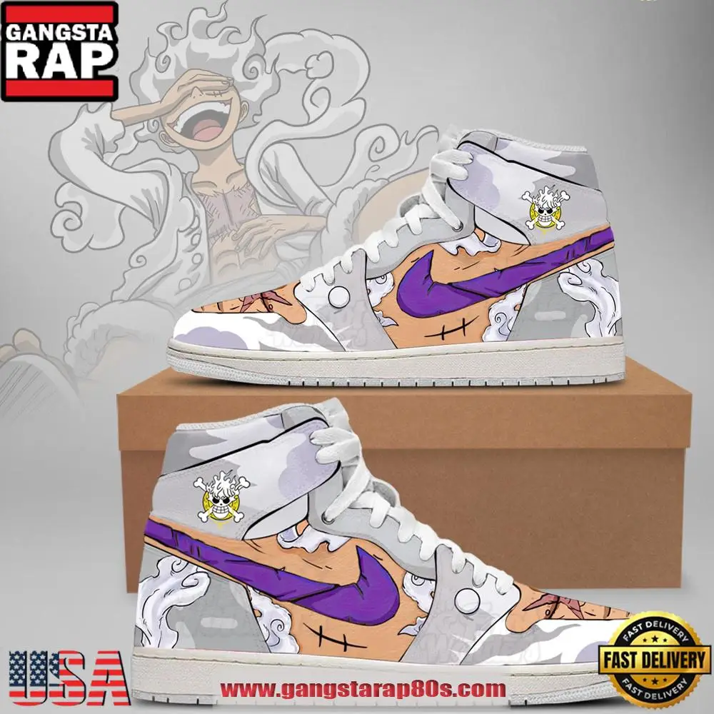 One Piece Luffy Gear 5 Limited Edition Nike Air Jordan 1 Sneakers Shoes